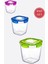 Kilitli Derin Kare Un Bakliyat Erzak Saklama Kabı 3’lü Set (575ML,1075ML,1900ML) 3