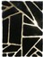 Gold Varaklı Siyah Peluş Halı 120 x 180 cm 2