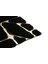 Gold Varaklı Siyah Peluş Halı 120 x 180 cm 3