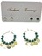 Fashion Earrings Altın Renk Yeşil Boncuk Yuvarlak Pullu Şık Sallantılı El Işi Kombin Küpe - 2224 1