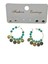 Fashion Earrings Altın Renk Turkuaz Boncuk Yuvarlak Pullu Şık Sallantılı El Işi Kombin Küpe - 2219 1