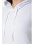 Kadın Üç Iplik Oversize Kapüşonlu Beyaz Sweatshirt 5