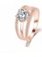 Elmas Zirkon Rose Gold Kaplama Anelli Çiçek Yüzük 9 (49MM) 1