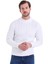 Ekru Regular Fit Desenli Yarım Balıkçı Yaka Pamuklu Triko Kazak 1
