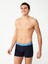 Erkek Modal Gri Baskılı - Lacivert 2'li Boxer 80487 4