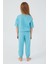 Mavi Kız Çocuk Pijama Takımı 5