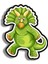 Triceratops Ahşap Mini Rozet 2