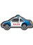 Police Car Ahşap Mini Rozet 1