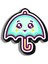 Umbrella Ahşap Mini Rozet 2