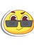 With Glasses Ahşap Mini Rozet 1
