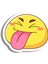 Stick Out Tongue Ahşap Mini Rozet 2