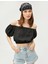 Crop Bluz Omzu Açık Balon Kollu 2