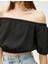 Crop Bluz Omzu Açık Balon Kollu 5