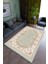 Salon Halısı Modern Turkuaz Krem Yolluk Kaymaz Yuvarlak Oval Kesme Ince Yıkanabilir Halı 1