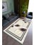 Salon Halısı Modern Gri Çerçeve Yolluk Kaymaz Yuvarlak Oval Kesme Ince Yıkanabilir Halı 1