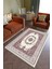 Salon Halısı Otantik Bordo Yolluk Kaymaz Yuvarlak Oval Kesme Ince Yıkanabilir Halı 1