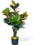 Yapay Ağaç Kauçuk Ağacı Metal Gold Kemerli Saksıda Ficus Elastica Salon Çiçeği 150*90 61 Yaprak 1