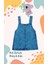 Kız Bebek Çocuk Love Flamingo Kot Jile Kalp Desen Jean Salopet Denim Elbise10 2