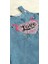 Kız Bebek Çocuk Love Flamingo Kot Jile Kalp Desen Jean Salopet Denim Elbise10 3