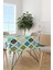 Mavi Yeşil Modern Geometrik Desenli Masa Örtüsü CGH065-MS 2