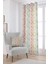 Beyaz Çok Renkli Damask Desenli Dijital Baskılı Perde CGH067-PR 1