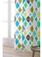 Mavi Yeşil Modern Geometrik Desenli Dijital Baskılı Perde CGH065-PR 2