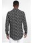 Slim Fit Dar Kesim Uzun Kol Baskılı Desen Viskon Tensel Spor Erkek Gömlek - Tudors 4