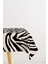 Siyah Bej Zebra Desenli Dijital Baskılı Masa Örtüsü CGH348-MS 1