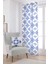 Beyaz Mavi Modern Etnik Karo Desenli Dijital Baskılı Perde CGH568-PR 1