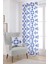 Beyaz Mavi Modern Etnik Karo Desenli Dijital Baskılı Perde CGH567-PR 1