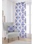Beyaz Mavi Modern Etnik Karo Desenli Dijital Baskılı Perde CGH574-PR 1