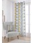 Sarı Mavi Etnik Vintage Desenli Dijital Baskılı Perde CGH583-PR 1