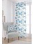 Beyaz Mavi Modern Dekoratif Desenli Dijital Baskılı Perde CGH603-PR 1