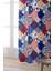 Kırmızı Mavi Etnik Patchwork Desenli Dijital Baskılı Perde CGH605-PR 2
