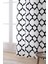 Beyaz Siyah Modern Geometrik Desenli Dijital Baskılı Perde OTYK551-PR 2