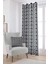 Beyaz Siyah Modern Geometrik Kare Desenli Dijital Baskılı Perde OTYK558-PR 1