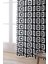 Beyaz Siyah Modern Geometrik Kare Desenli Dijital Baskılı Perde OTYK558-PR 2