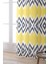 Sarı Gri Dekoratif Zigzag Desenli Dijital Baskılı Perde YST12-PR 2