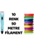 Teknoartshop Mavi 3D Pen Üç Boyutlu Kalem 5 Metre 10 Adet Filement ve Adaptor ile Birlikte (50 Metre) 1