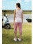 Kadın Pembe Desenli Kapri Pijama Takımı 4243 2