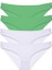 4 Adet Eko Set Likralı Kadın Slip Külot Yeşil Beyaz 1