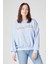 Wrangler Regular Fit Normal Kesim Pamuk Bisiklet Yaka Mavi Sweatshirt 1