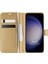 Samsung Galaxy S23 Kılıf Delux Leather Wallet Gold 1