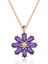 Gümüş Rose Mor Çiçek Kolye 1