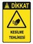 Kesilme Tehlikesi Levhası 1