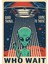 Uzayli Retro Poster 40 x 60 Elmas Mozaik Tablo 1