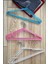 Silikon Kaplamalı Metal Askı - 3x5 Adet Beyaz-Mavi-Pembe 1