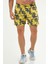 Sarı Regular Fit Düz Fermuarlı Cep Erkek Deniz Şortu - XE0123 2