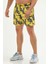 Sarı Regular Fit Düz Fermuarlı Cep Erkek Deniz Şortu - XE0123 3