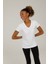 Basic V Yaka Bayan Beyaz T-Shirt W-CT126 2